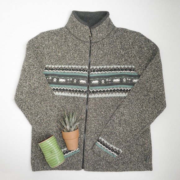 Woolrich Sweaters - Woolrich Sheep Cottage Core Zip Cardigan Sweater
